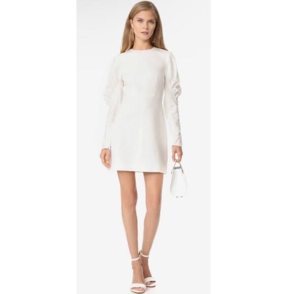 TIBI Florence Gathered Twill Mini Dress - Picture 13 of 16